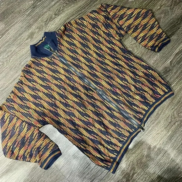 Classic Tundra VTG Biggie Cosby Coogie Style 3D Knit Sweater Mens Sz XL - Picture 2 of 8